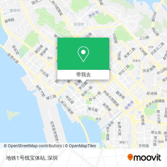 地铁1号线宝体站地图