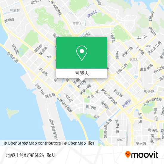 地铁1号线宝体站地图