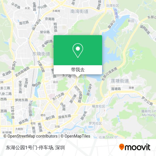 东湖公园1号门-停车场地图