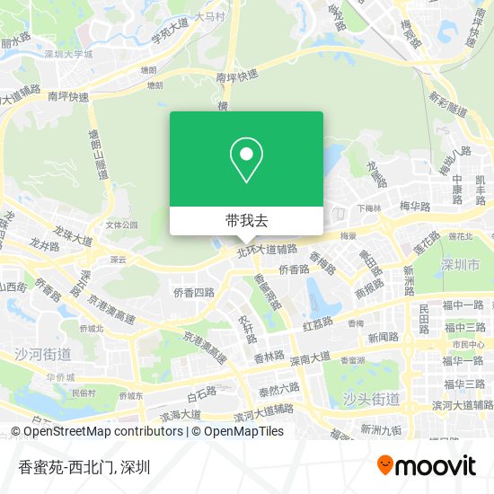 香蜜苑-西北门地图