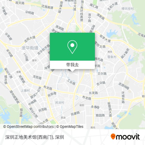 深圳正地美术馆(西南门)地图