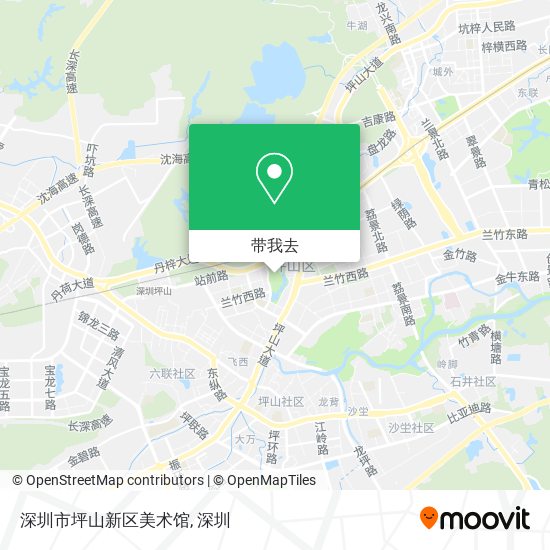 深圳市坪山新区美术馆地图