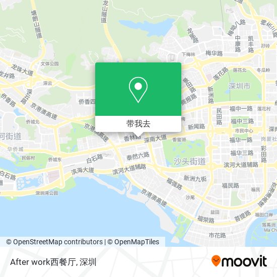 After work西餐厅地图