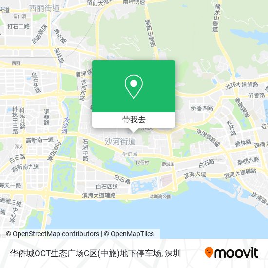 华侨城OCT生态广场C区(中旅)地下停车场地图