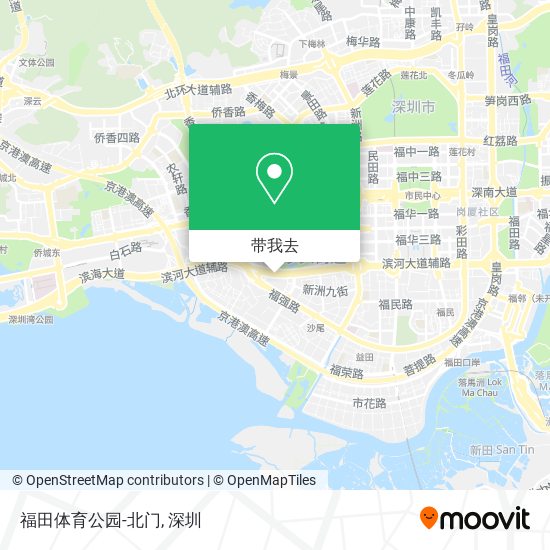 福田体育公园-北门地图