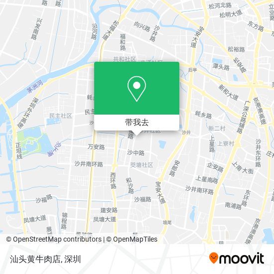 汕头黄牛肉店地图