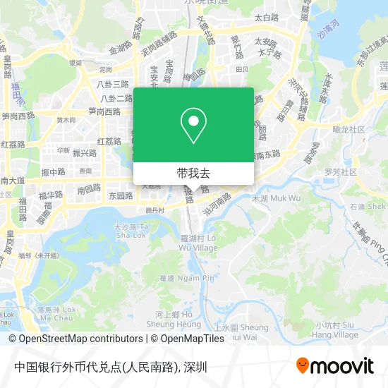 中国银行外币代兑点(人民南路)地图