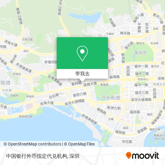 中国银行外币指定代兑机构地图