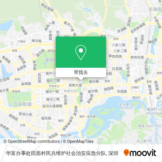 华富办事处田面村民兵维护社会治安应急分队地图