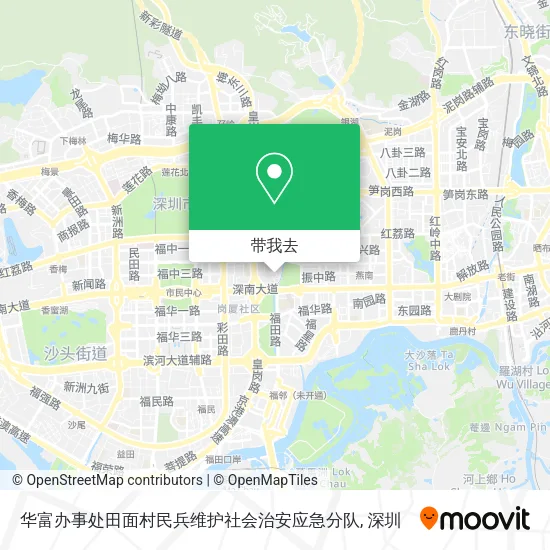 华富办事处田面村民兵维护社会治安应急分队地图