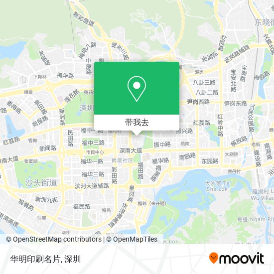 华明印刷名片地图