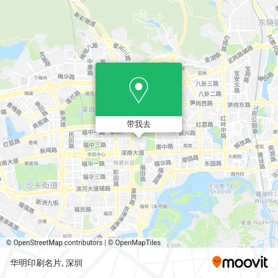 华明印刷名片地图