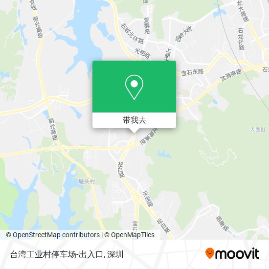 台湾工业村停车场-出入口地图