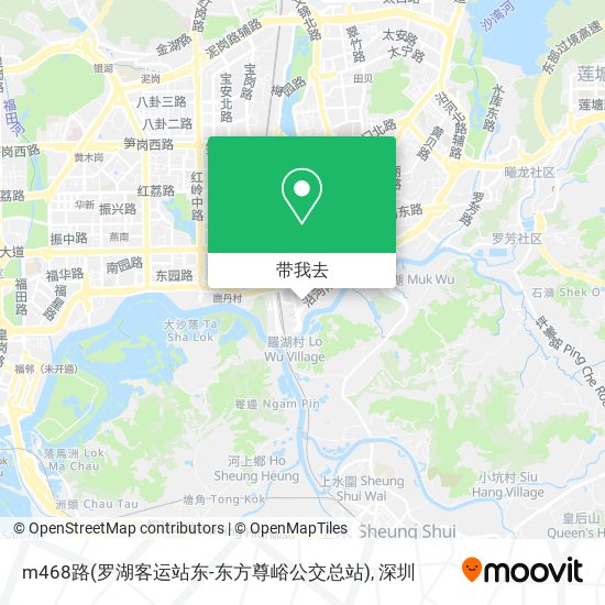 m468路(罗湖客运站东-东方尊峪公交总站)地图