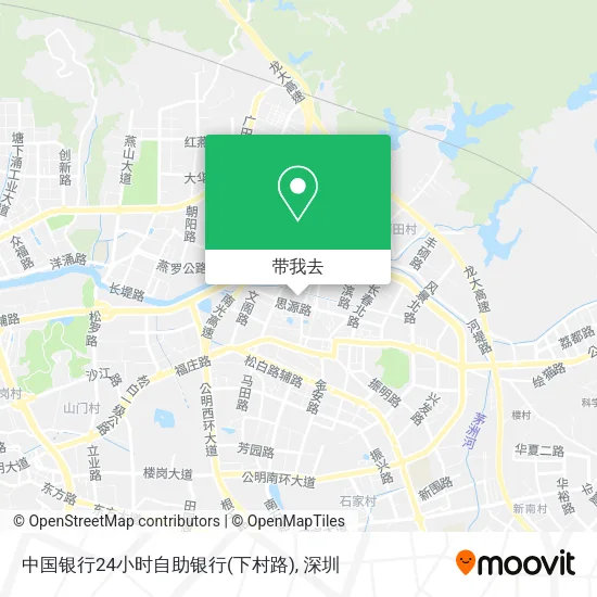 中国银行24小时自助银行(下村路)地图