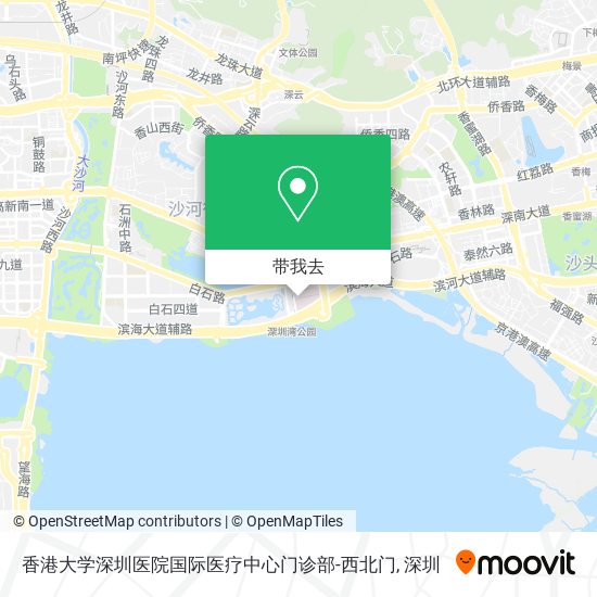 香港大学深圳医院国际医疗中心门诊部-西北门地图