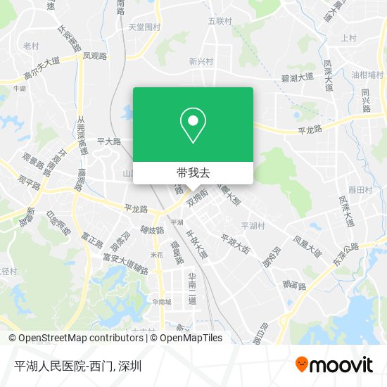 平湖人民医院-西门地图