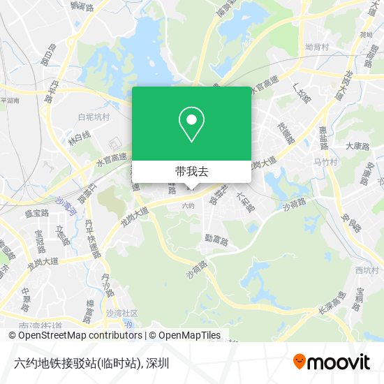 六约地铁接驳站(临时站)地图