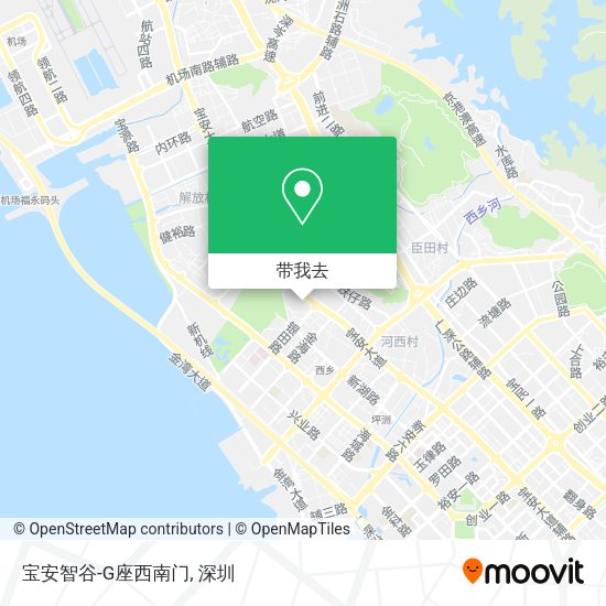 宝安智谷-G座西南门地图