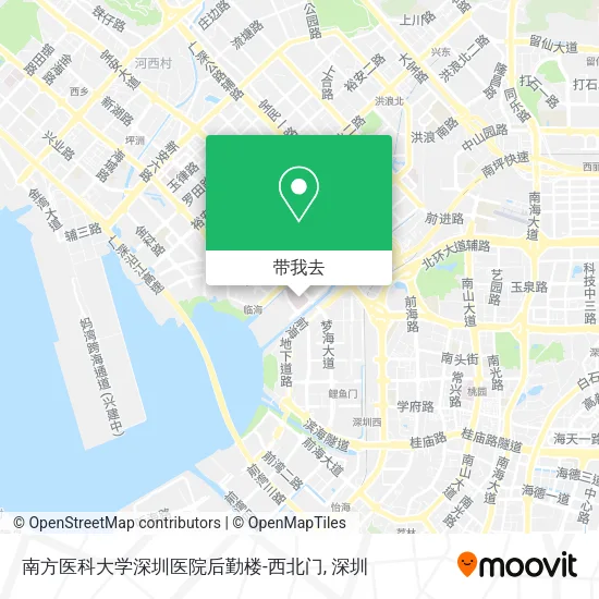 南方医科大学深圳医院后勤楼-西北门地图