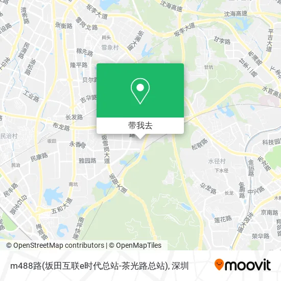 m488路(坂田互联e时代总站-茶光路总站)地图
