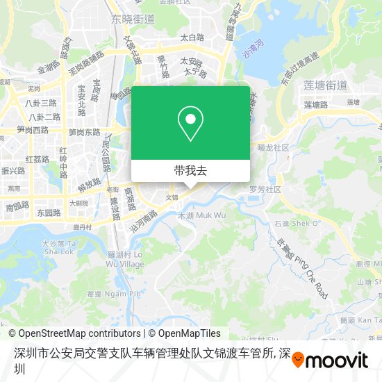 深圳市公安局交警支队车辆管理处队文锦渡车管所地图