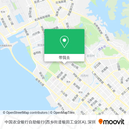中国农业银行自助银行(西乡街道银田工业区A)地图