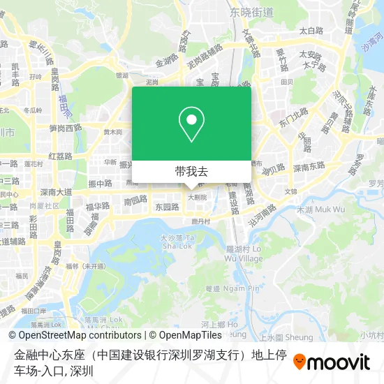 金融中心东座（中国建设银行深圳罗湖支行）地上停车场-入口地图