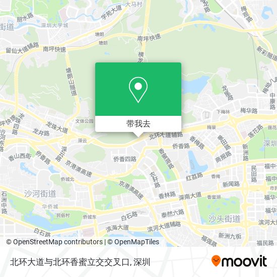 北环大道与北环香蜜立交交叉口地图