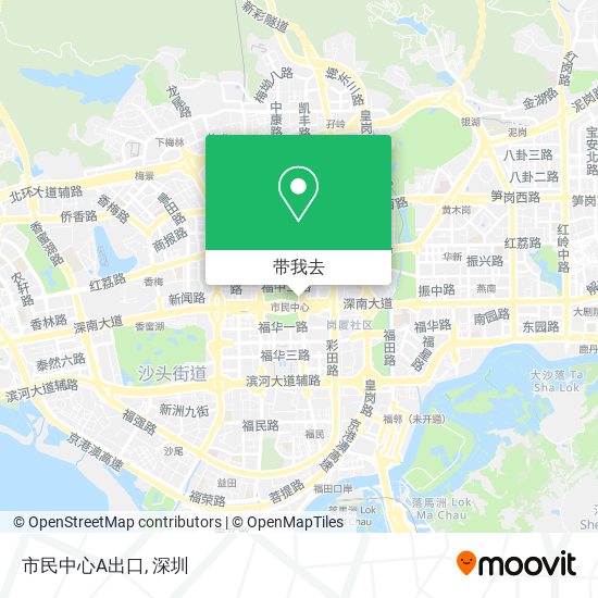 市民中心A出口地图