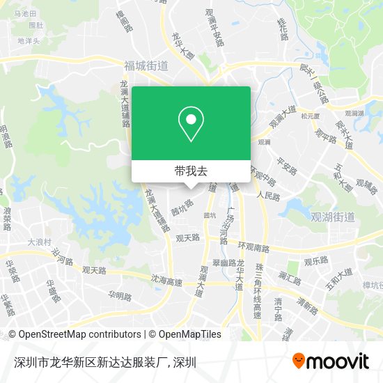 深圳市龙华新区新达达服装厂地图