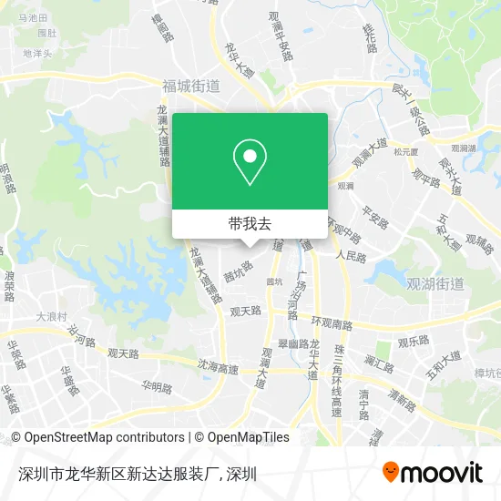 深圳市龙华新区新达达服装厂地图
