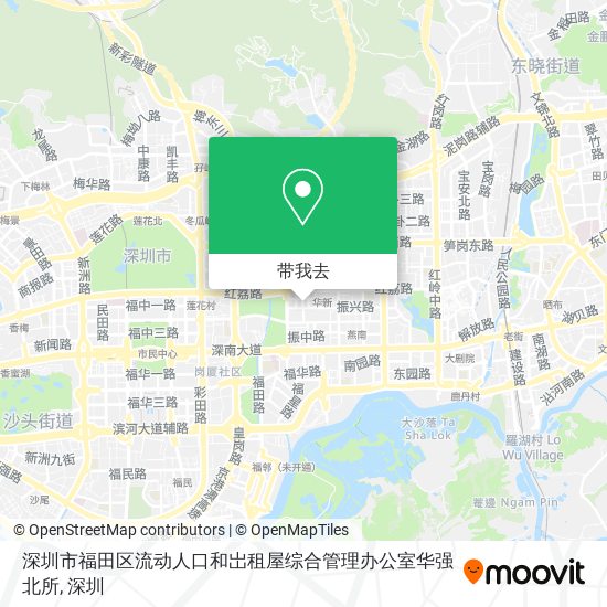 深圳市福田区流动人口和岀租屋综合管理办公室华强北所地图