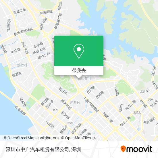 深圳市中广汽车租赁有限公司地图