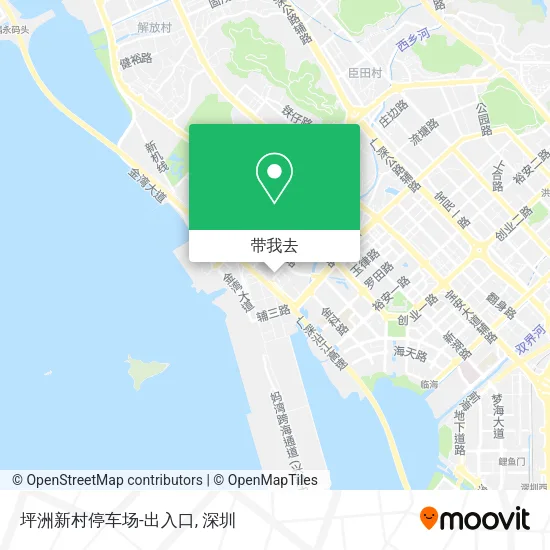 坪洲新村停车场-出入口地图