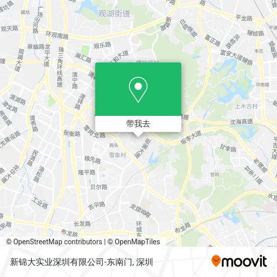 新锦大实业深圳有限公司-东南门地图