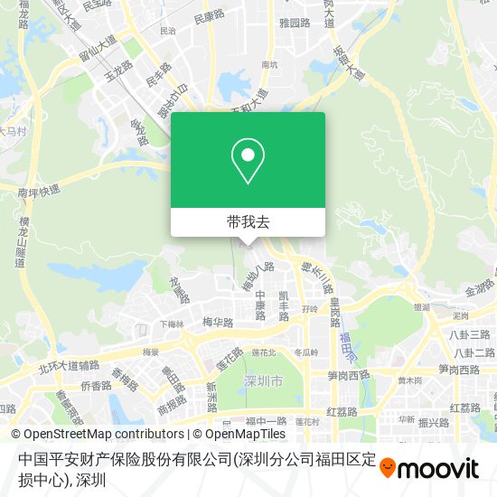 中国平安财产保险股份有限公司(深圳分公司福田区定损中心)地图