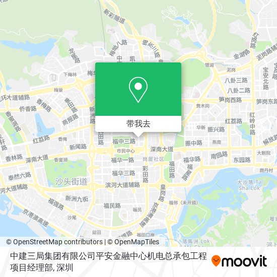 中建三局集团有限公司平安金融中心机电总承包工程项目经理部地图