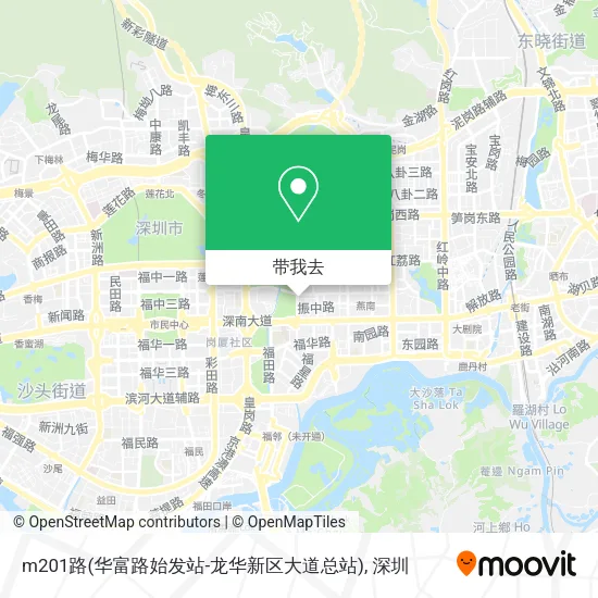 m201路(华富路始发站-龙华新区大道总站)地图