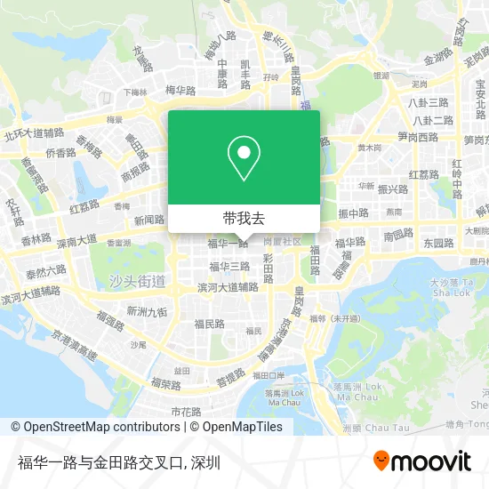 福华一路与金田路交叉口地图