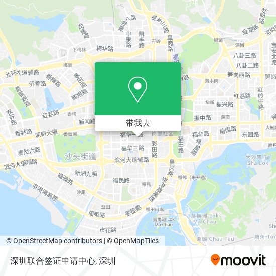 深圳联合签证申请中心地图