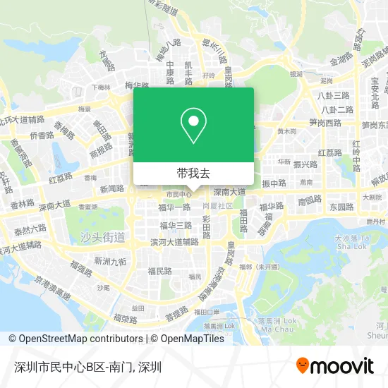 深圳市民中心B区-南门地图