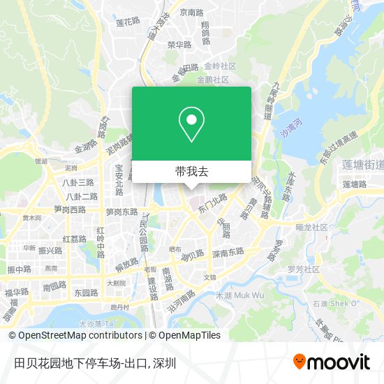 田贝花园地下停车场-出口地图