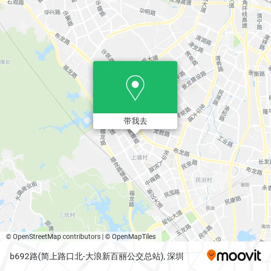 b692路(简上路口北-大浪新百丽公交总站)地图