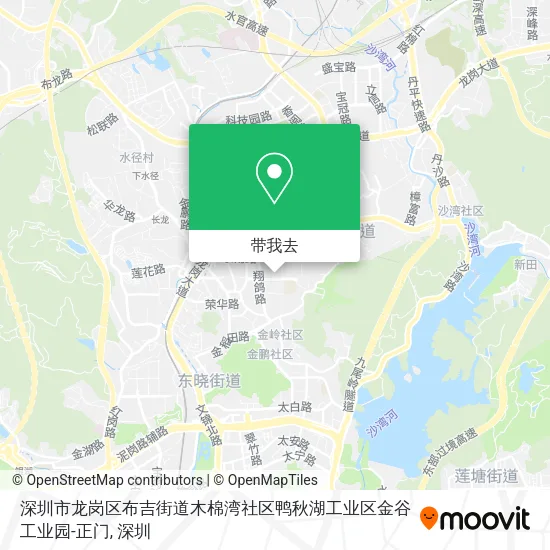 深圳市龙岗区布吉街道木棉湾社区鸭秋湖工业区金谷工业园-正门地图
