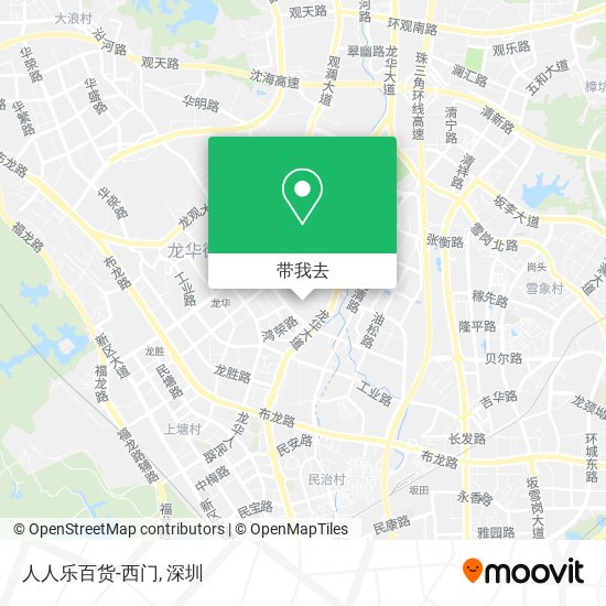 人人乐百货-西门地图