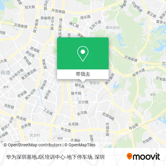 华为深圳基地J区培训中心-地下停车场地图