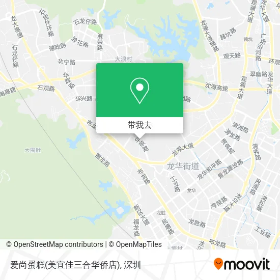 爱尚蛋糕(美宜佳三合华侨店)地图