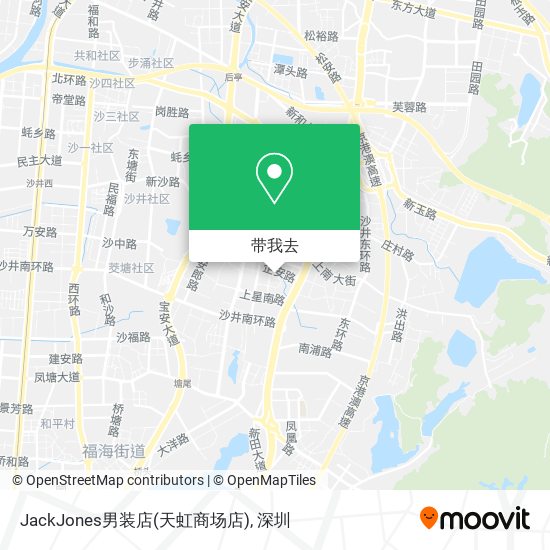 JackJones男装店(天虹商场店)地图