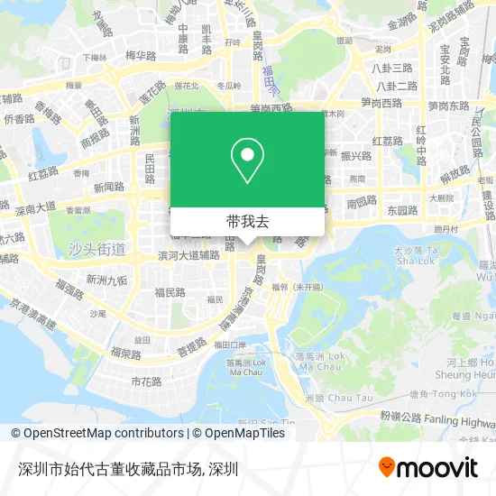 深圳市始代古董收藏品市场地图
